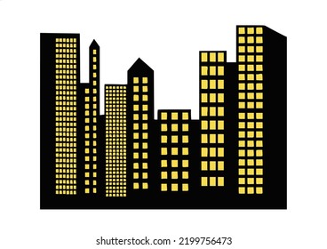 Superhero Skyline Isolated On White Stock Vector (Royalty Free ...