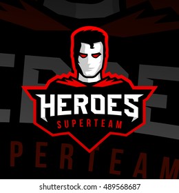 Superhero Sport Logo. Vector, Isolated, Eps 10.