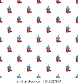 Superhero standing pattern. Cartoon illustration of superhero standing vector pattern for web