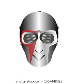 superhero steel masks with a white background are used for carnival, business, screen printing, comics and entertainment shows