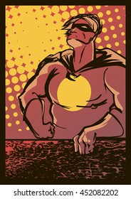 Superhero in the style of the old school