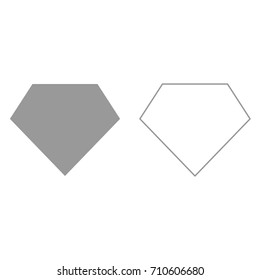 Superhero template grey set icon .
