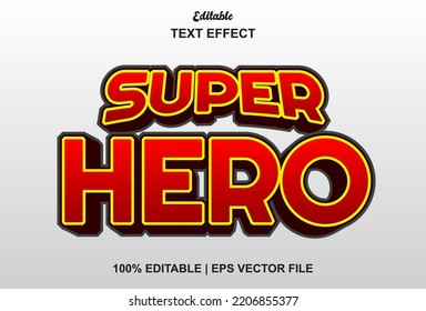 Superhero Text Effect With 3d Style And Can Be Edited.