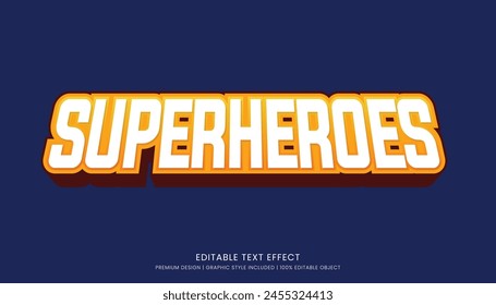 superhero text effect template editable design for business logo and brand