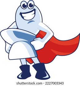 Superhero toilet cartoon character vector graphic