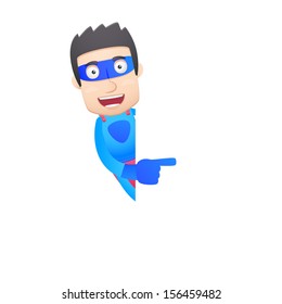 superhero in various poses for use in advertising, presentations, brochures, blogs, documents and forms, etc.