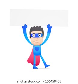 superhero in various poses for use in advertising, presentations, brochures, blogs, documents and forms, etc.