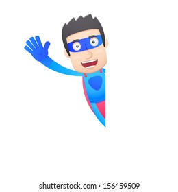 superhero in various poses for use in advertising, presentations, brochures, blogs, documents and forms, etc.