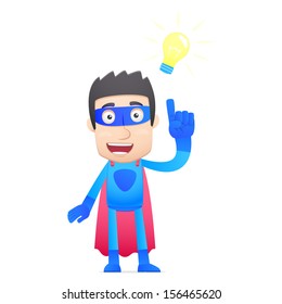 superhero in various poses for use in advertising, presentations, brochures, blogs, documents and forms, etc.