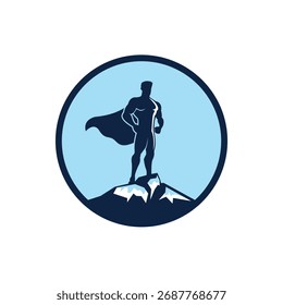 Estilo moderno del logotipo abstracto del Vector del superhéroe
