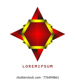 Superhero vector badges. Abstract geometric logo