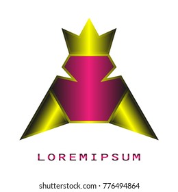 Superhero vector badges. Abstract geometric logo