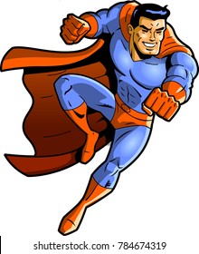 Superhero vector clipart punch