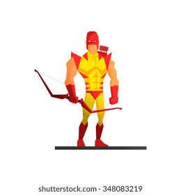 Superhero Vector illustration on white background, flat style