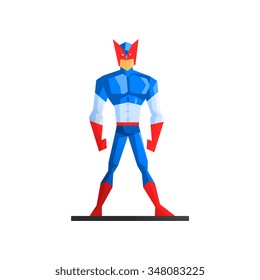 Superhero Vector illustration on white background, flat style