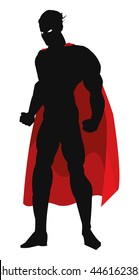 superheroe posing silhouette