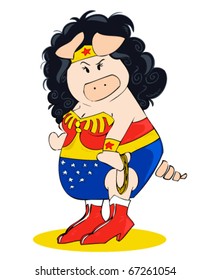 Superheroine Pig.