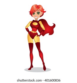 Superheroine vector illustration