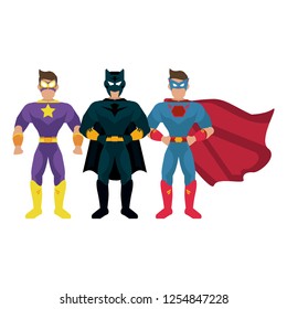 Superheros Characters Cartoon Stock Vector (royalty Free) 1254847228 