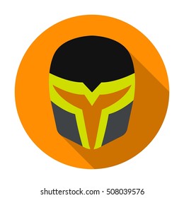 Superhero's helmet icon in flat style isolated on white background. Superhero's mask symbol stock vector illustration.