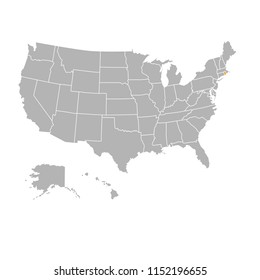 SUPERHigh Detail of US Map Vector With Zoning Area