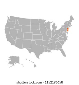 SUPERHigh Detail of US Map Vector With Zoning Area