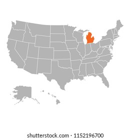 SUPERHigh Detail of US Map Vector With Zoning Area