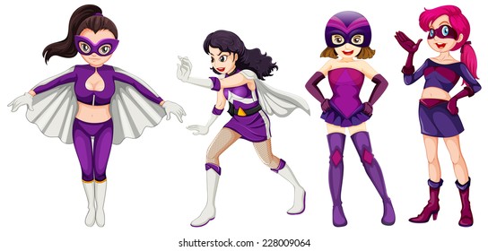 Superhoero set with purple colour scheme