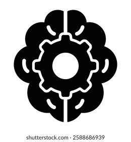 Superintelligence Glyph Icon Design For Personal And Commercial Use