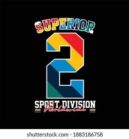 superior 2 división de deporte simple vintage
