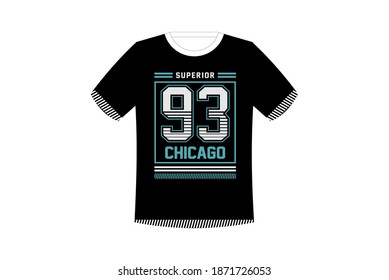 SUPERIOR 93.CHICAGO  typography, t-shirt graphics, vectors
