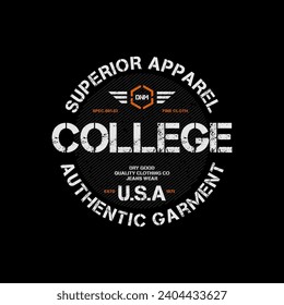 superior apparel  typography graphic design, for t-shirt prints, vector illustration 