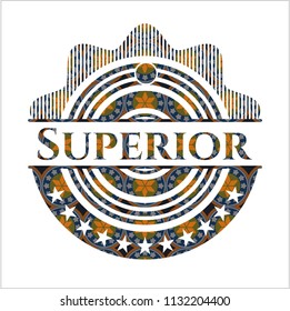 Superior arabesque badge. arabic decoration.