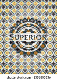 Superior arabesque emblem background. arabic decoration.