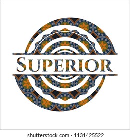 Superior arabic emblem background. Arabesque decoration.