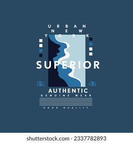 Superior Authentic new york typography urban wear t shirt print design