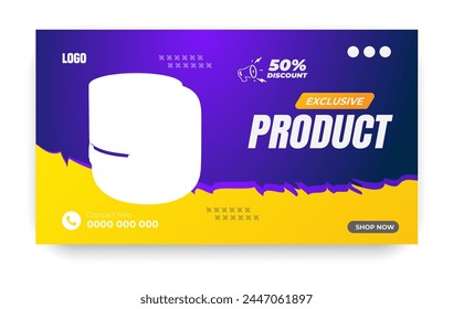 Superior black friday product bundle social media post and youtube video thumbnail banner template