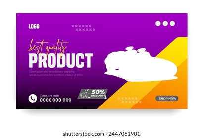 Superior black friday product bundle social media post and youtube video thumbnail banner template