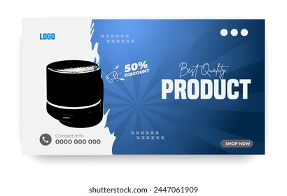 Superior black friday product bundle social media post and youtube video thumbnail banner template