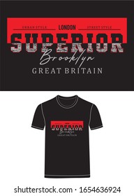 superior brooklyn typography for print t shirt