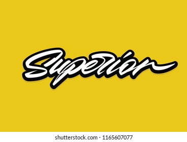 Superior brush vector lettering