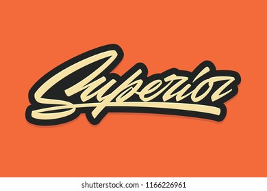 Superior brush vector lettering