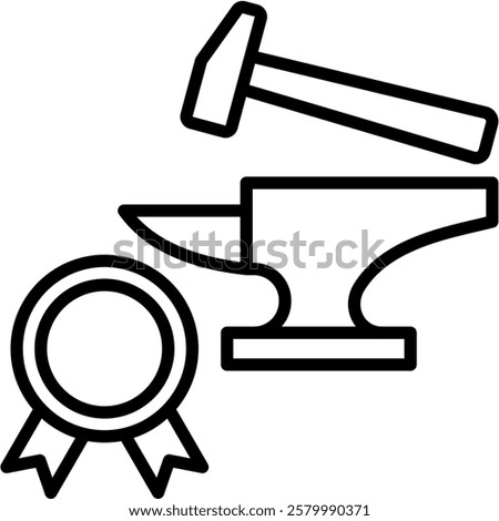 Superior Craftsmanship icon line vector illustration