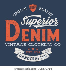 Superior Denim Clothing Co. - Tee Design For Print