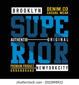 superior denim jean design typography vector illustration
