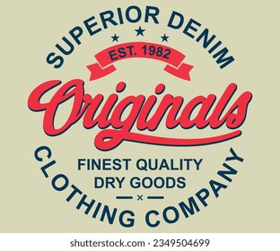 Superior Denim Original Clothing Company for tee shirt and apparel  