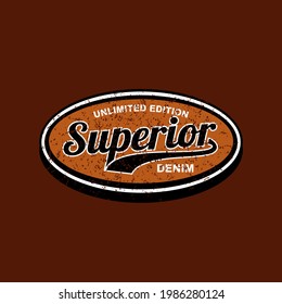 superior denim typography illustration, perfect for the design of t-shirts, emblem, etc.
