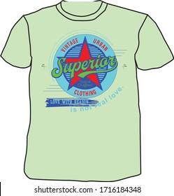 
Superior Design-T-Shirt-Vektorillustration