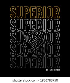 superior design typography for print t shirt