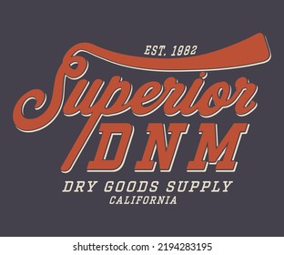 SUPERIOR DRY GOODS DRY VINTAGE.DNM COMPANY.VECTOR .Heritage vector design-1